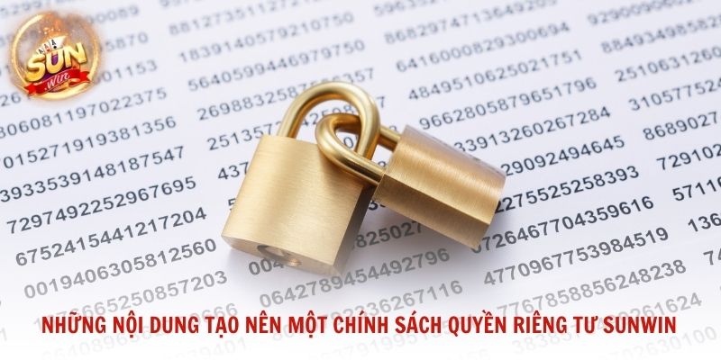 Những nội dung tạo nên một chính sách quyền riêng tư Sunwin